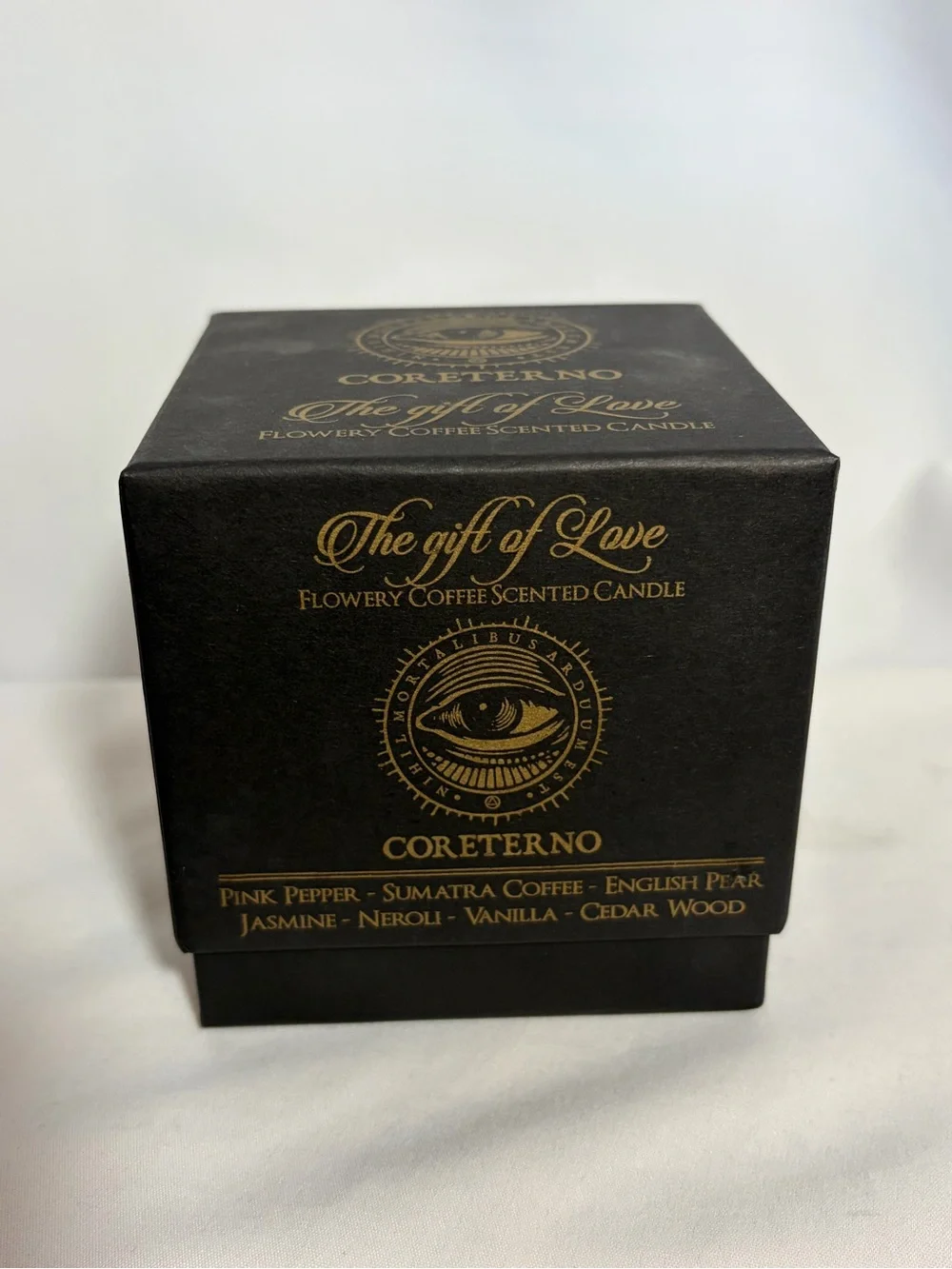 NIB CORETERNO The Gift of Love Flowery Coffee Scented Candle